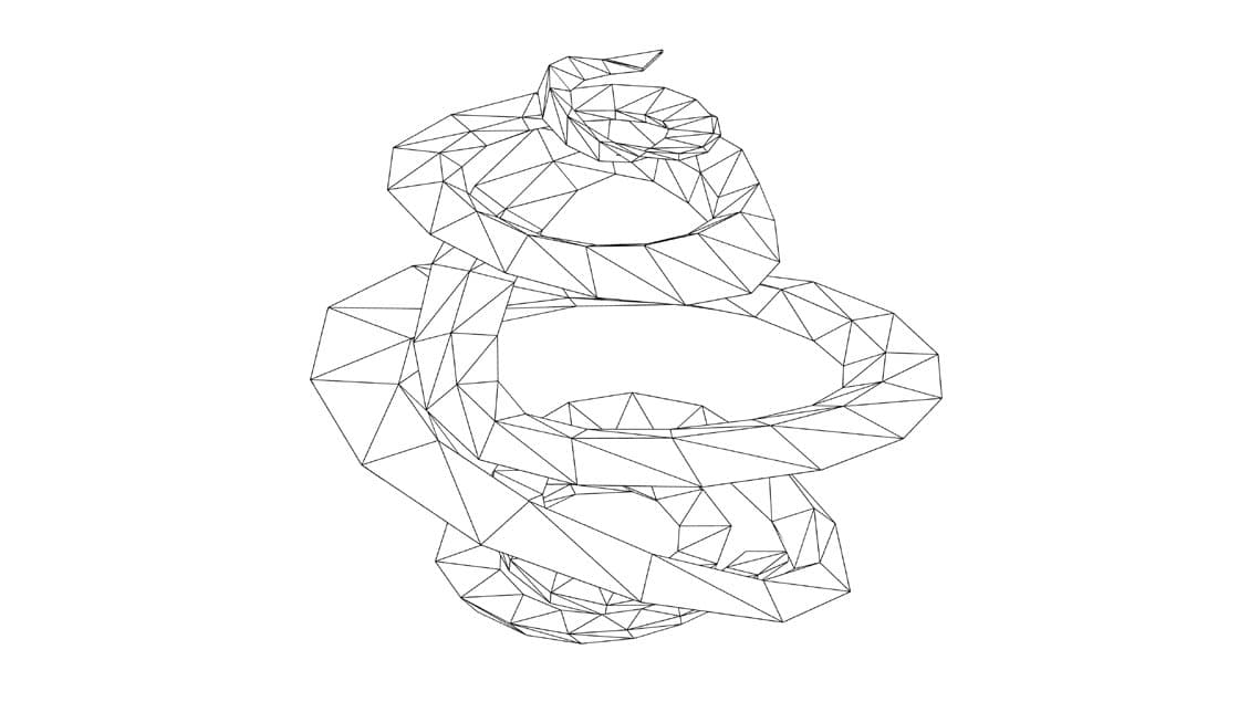 Ribbon-like render of the Christmas tree concept