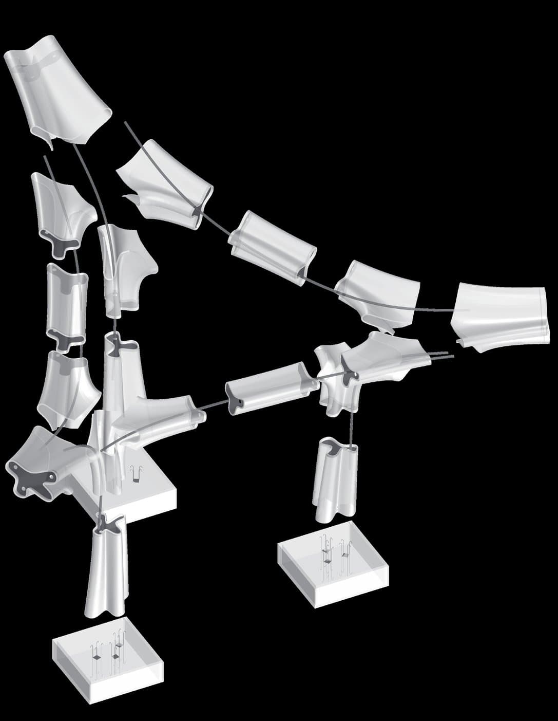 Robotic concrete 3D printed unit