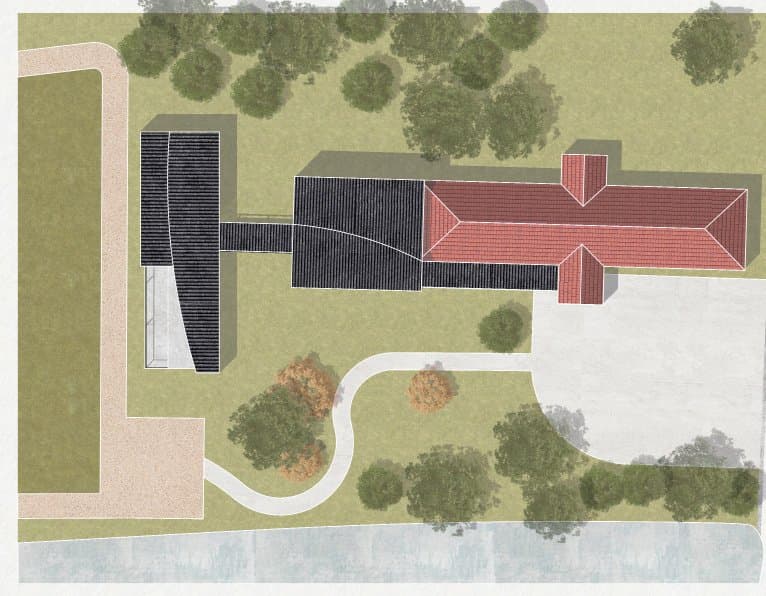 Water-town canal-side elevation