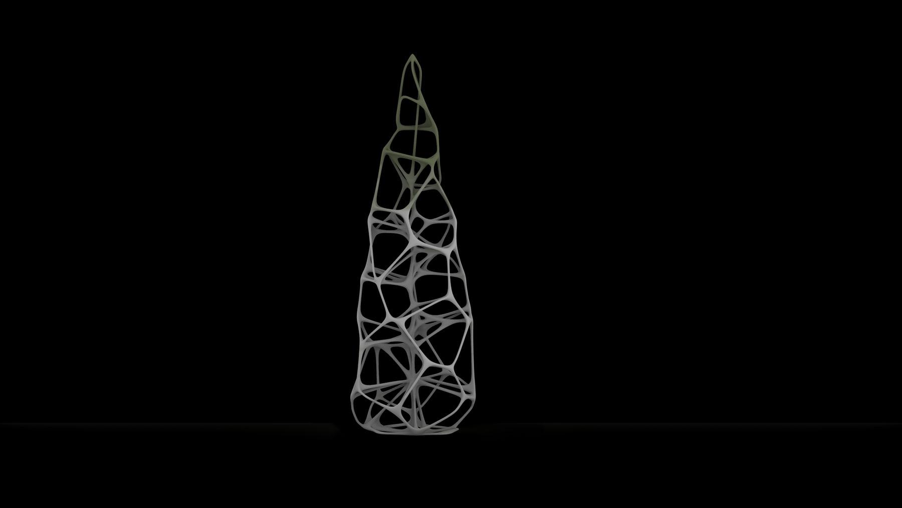 Standing render of the lattice tower