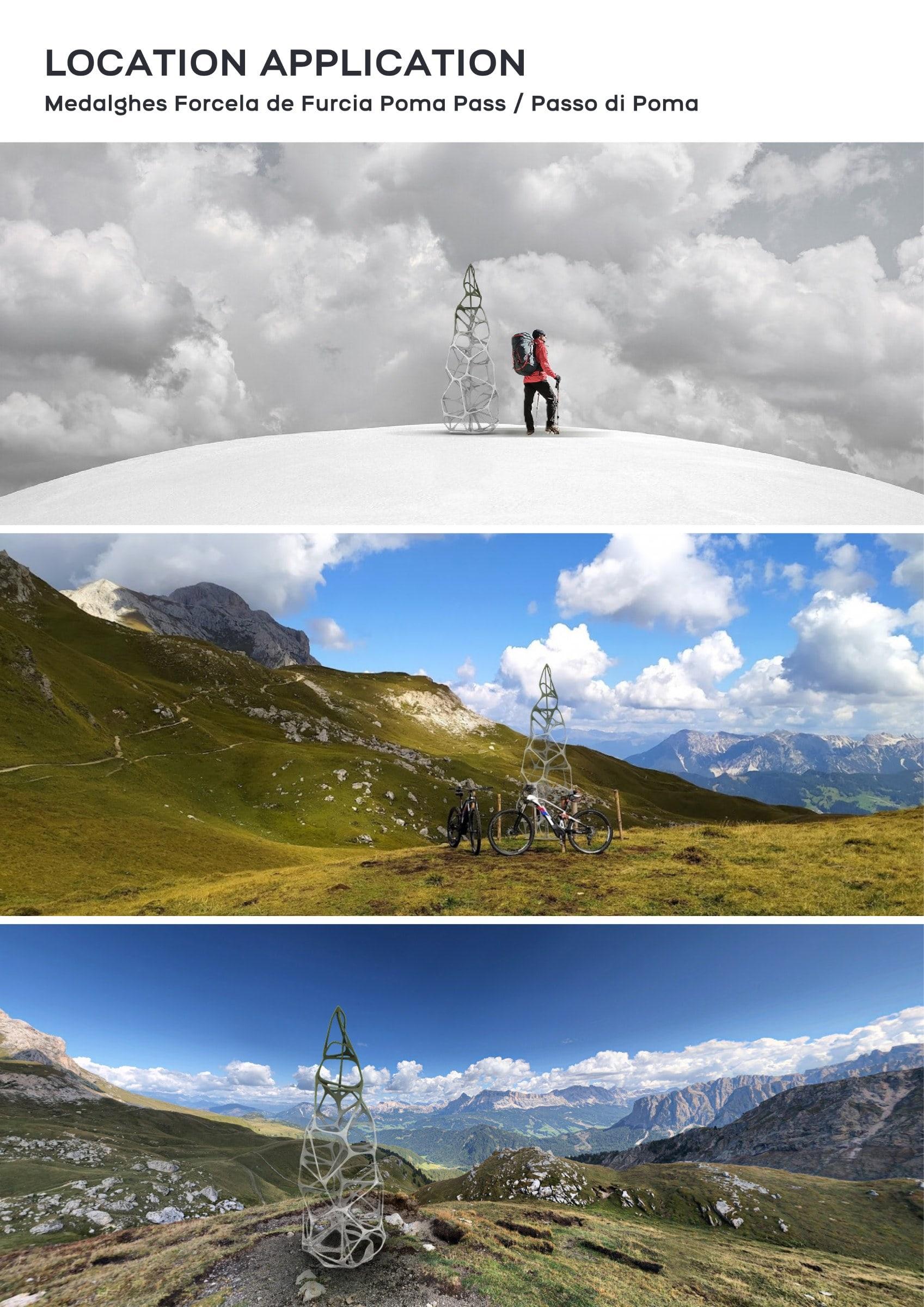 Earth's Expansion photomontages in the Dolomites landscape