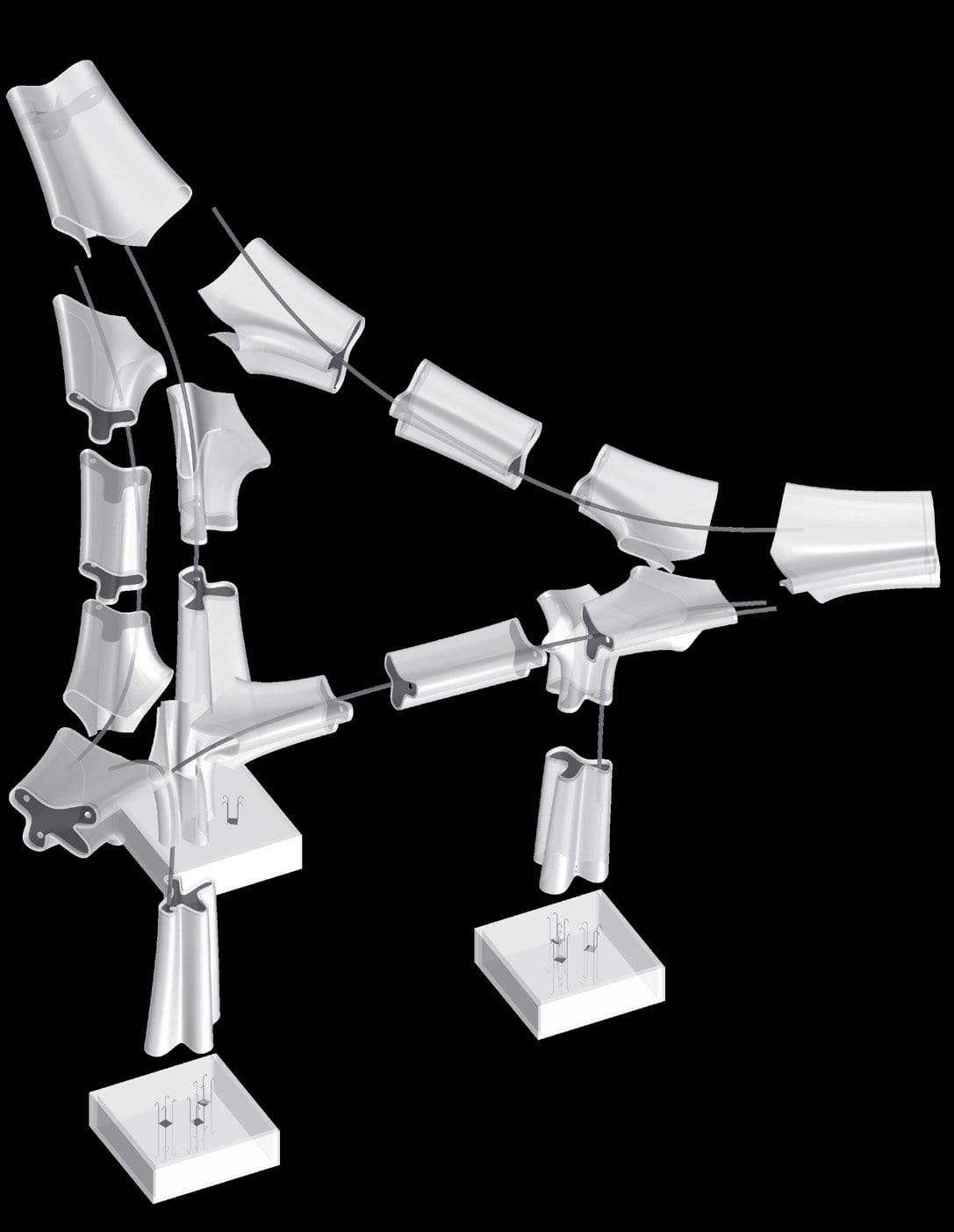 Robotic concrete 3D printed unit