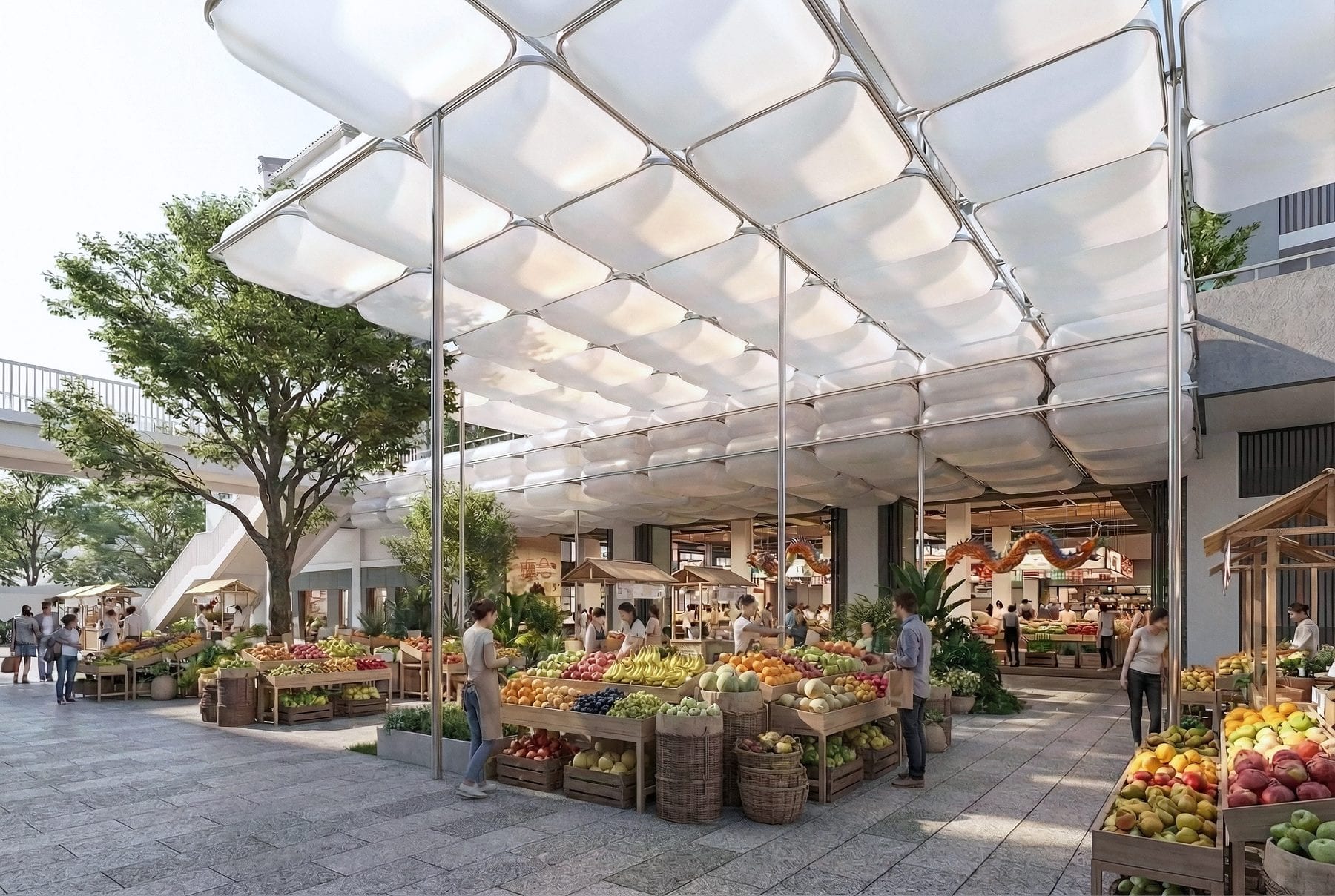 Render of the main entrance sequence