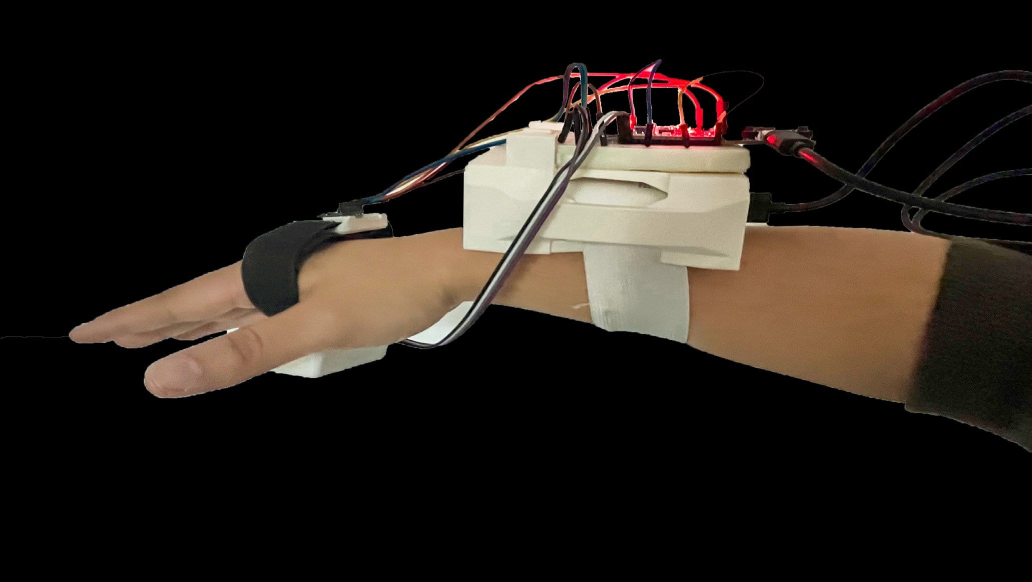 Wearable sensor hardware and TouchDesigner interface