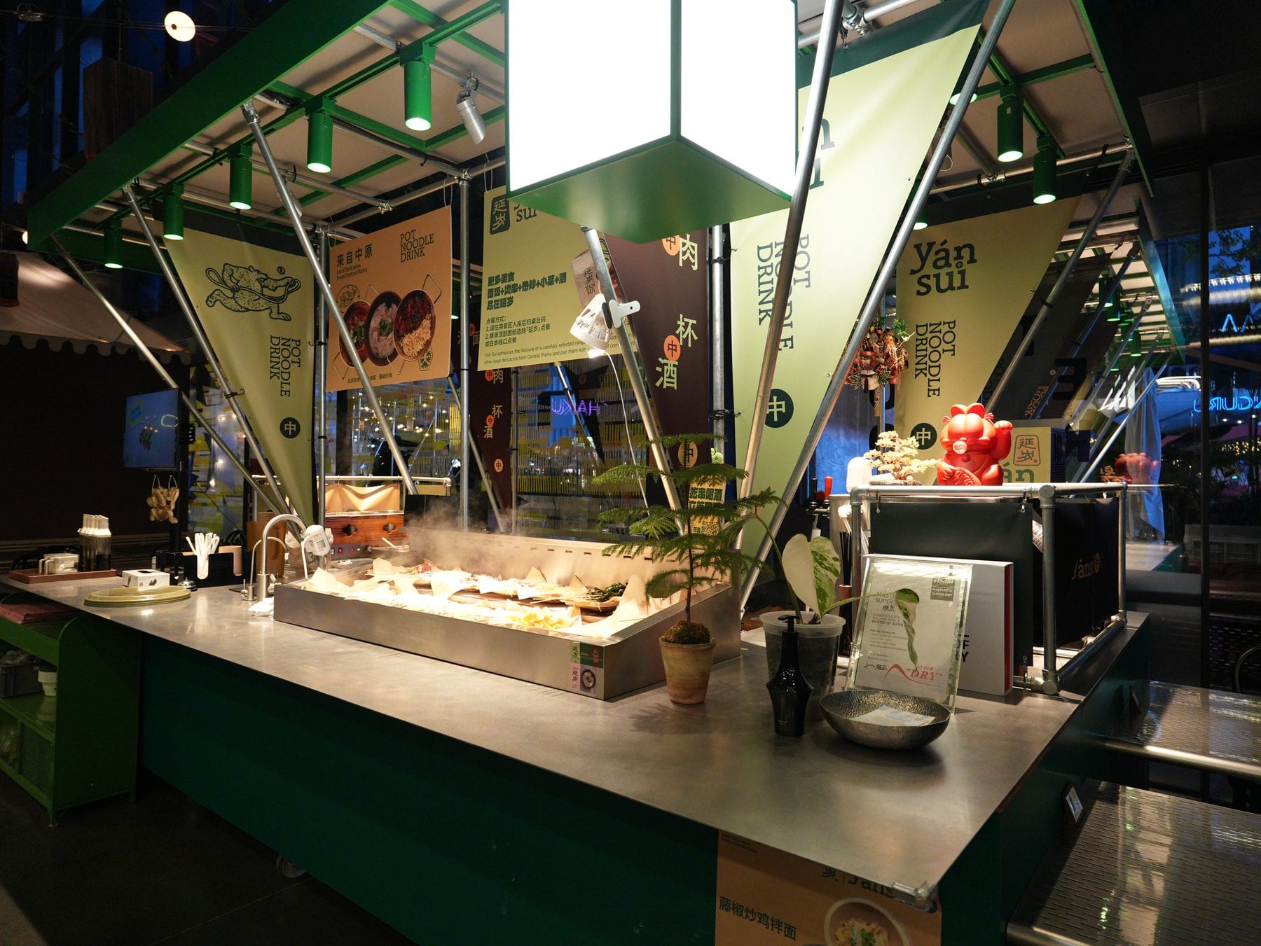 The first stall operating in a mall food hall