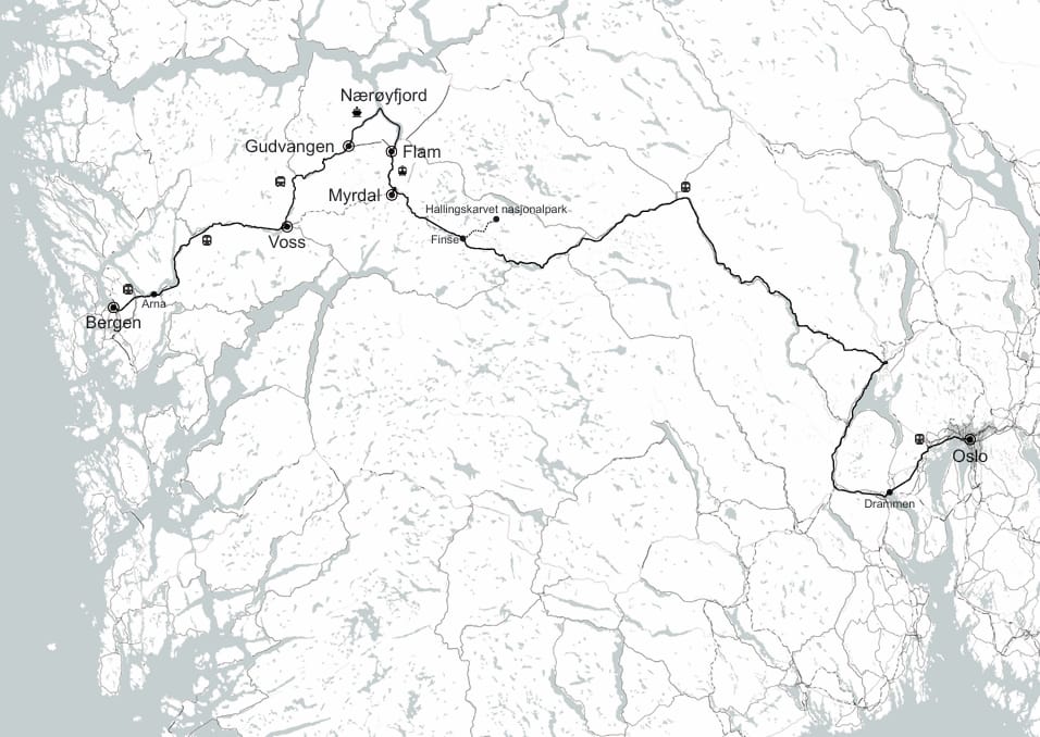 挪威缩影逆旅路线:卑尔根—沃斯—古德凡根—弗洛姆—米达尔—奥斯陆